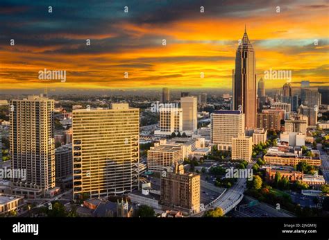 Sunrise, Skyline of Atlanta, Georgia Stock Photo - Alamy