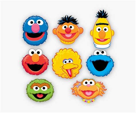 sesame street printable faces signs instant download cupcakemakeover sesame street birthday elmo ...