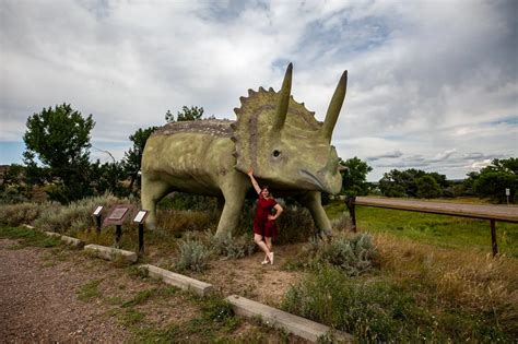 Glendisaurus: a Triceratops Dinosaur Statue in Glendive, Montana