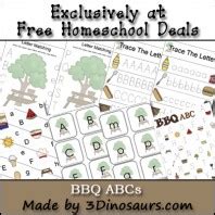 Free Printable Worksheets: BBQ ABC Printable Pack 33-Pages