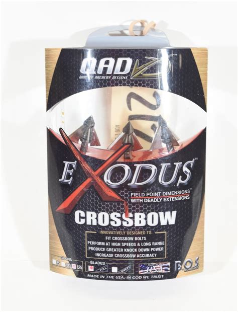 QAD Exodus 3 Bladed Crossbow Broadheads