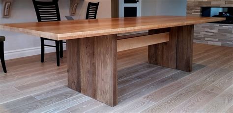 Modern trestle dining table