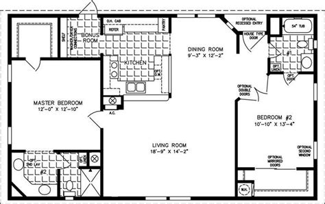 1000 sq foot house plan | Manufactured homes floor plans, Small house ...