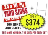 Cheap Political Yard Signs with Stakes, Political Signs