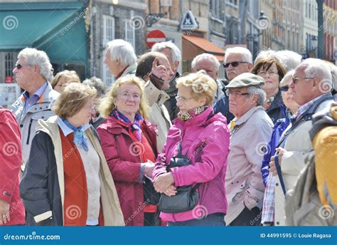 Senior Tourists of Bruges, Belgium Editorial Image - Image of belfort ...