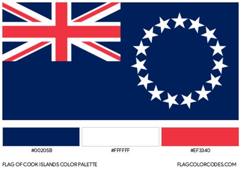 Cook Islands flag color codes