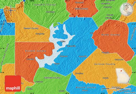 Political Map of Hall County