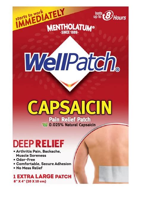 WellPatch Capsaicin Pain Relief (patch) Mentholatum (China) Pharmaceuticals Co Ltd