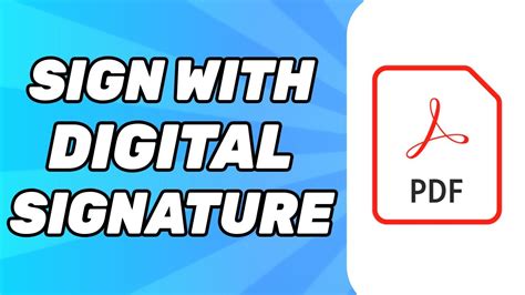 How to Sign PDF File With Digital Signature Certificate (Adobe) - YouTube