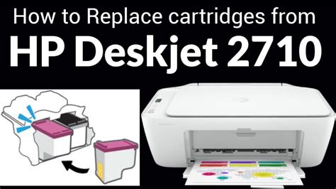 How to Remove or Replace Ink Cartridges from HP 2710 / 2700 series ...