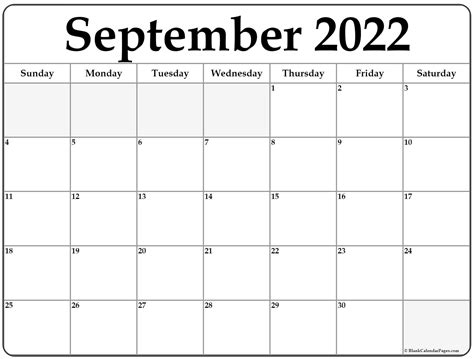 Sept 2022 Calendar