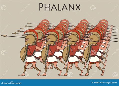 Cartoon Ancient Greek Phalanx Stock Vector - Illustration of classical ...