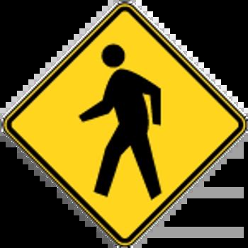 Free pedestrian crossing signage Vector File | FreeImages