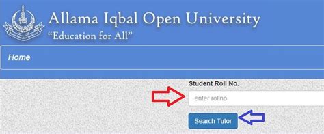 Find AIOU Tutor Address and Name with Roll No in 2021-22 For Matric , FA, BA , MA & All Classes