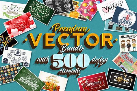 Premium Vector Bundle with 500 Design Elements - only $25! -Business Legions Blog