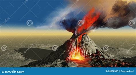 Volcano Smoke Royalty Free Stock Photos - Image: 20888338