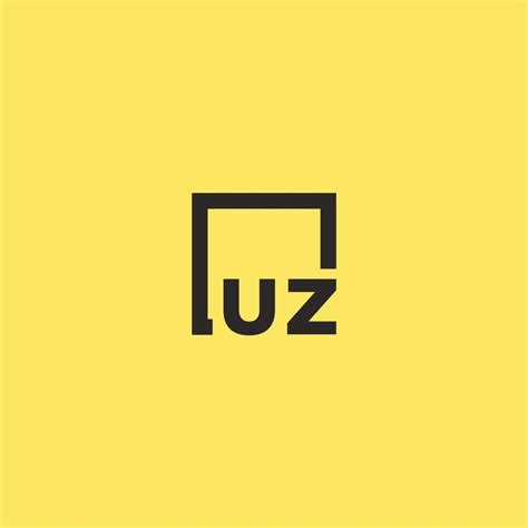 UZ initial monogram logo with square style design 14957294 Vector Art at Vecteezy