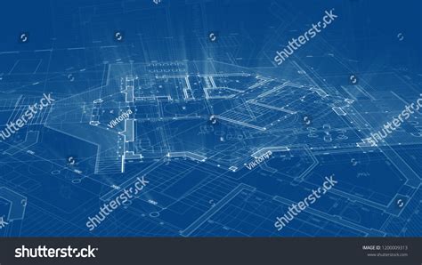 Architecture Design Blueprint Plan Illustration Plan Stock Illustration ...