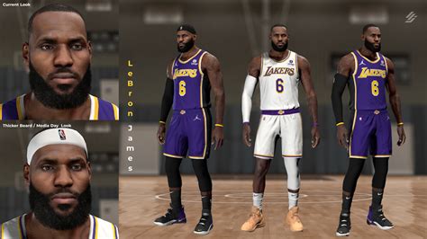 NBA 2K22 LeBron James Cyberface V2 (Beard Switching) by monja