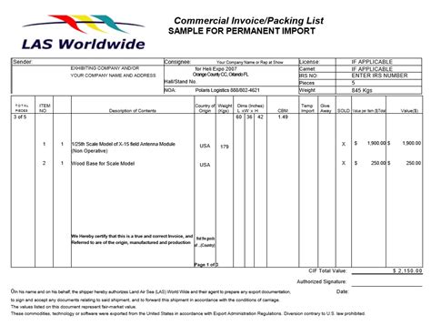 Shipping Packing List | DocTemplates