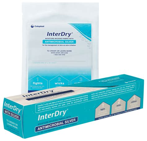 InterDry Textile with Antimicrobial Silver Complex 10" x 36 ...