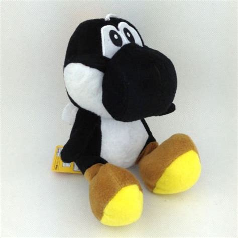 Super Mario Bros Plush 5.9"/15cm Black Sitting Yoshi Character Doll ...