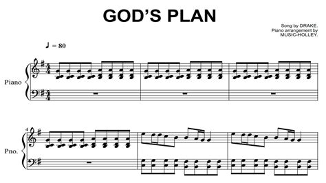 Drake - God's Plan (easy piano sheet) - YouTube