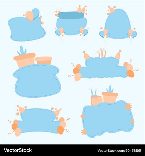 Banner birthday kids with balloons Royalty Free Vector Image