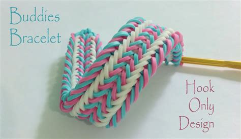 Buddies Bracelet - Hook Only Design | Rainbow loom rubber bands, Rainbow loom bracelets easy ...