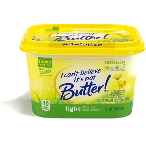 I Can't Believe It's Not Butter! Vegetable Oil Spread Light | Margarine ...