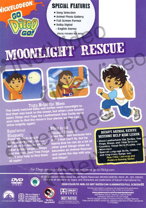 Go Diego Go! - Moonlight Rescue on DVD Movie