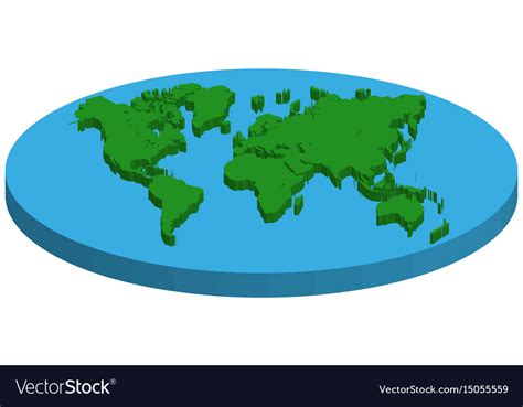 Map of flat earth concept Royalty Free Vector Image