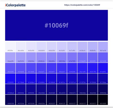 Pantone Blue 072 C Color | Hex color Code #10069F information | Hsl | Rgb | Pantone