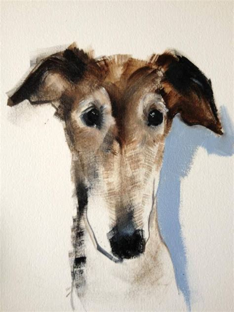 oh it's a dog! its snout is long! | Dog portraits painting, Dog paintings, Dog art