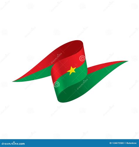 Burkina Faso Flag, Vector Illustration Stock Vector - Illustration of ...