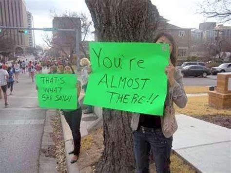 25 Funniest Running Signs at a Race