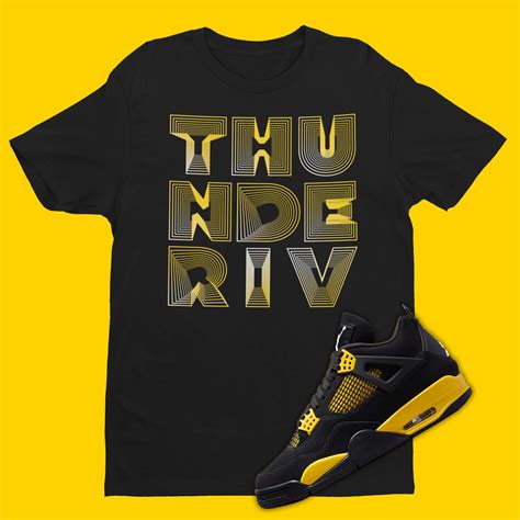 Air Jordan 4 Thunder Matching Shirt And Jordan Outfits | SNKADX