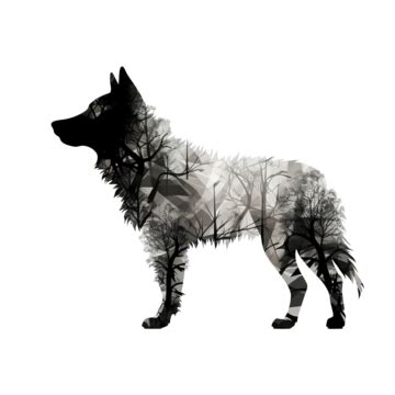 Beautiful Wolf Silhouette Generative Ai, Wolf, Wolf Png, Wolf ...