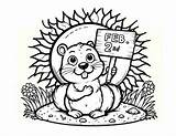Free Groundhog Day Coloring Pages For Kids sketch template