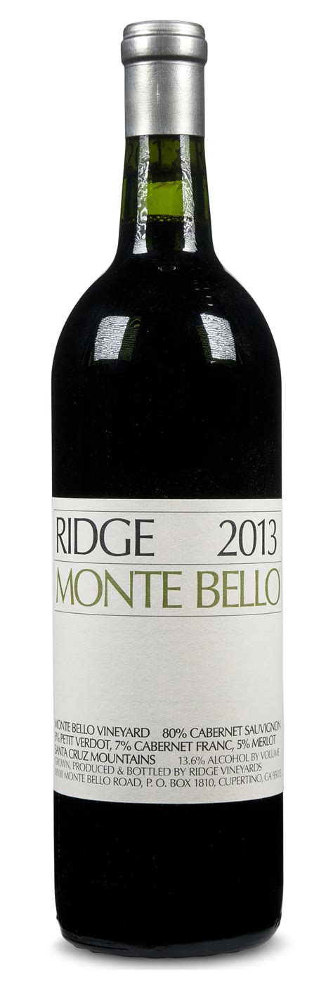 Ridge Vineyards, Monte Bello, Cabernet Sauvignon 2013 and 2014, Santa Cruz | Christie’s