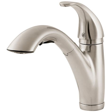 Pfister Parisa Stainless Steel 1-Handle Deck Mount Pull-Out Kitchen Faucet at Lowes.com