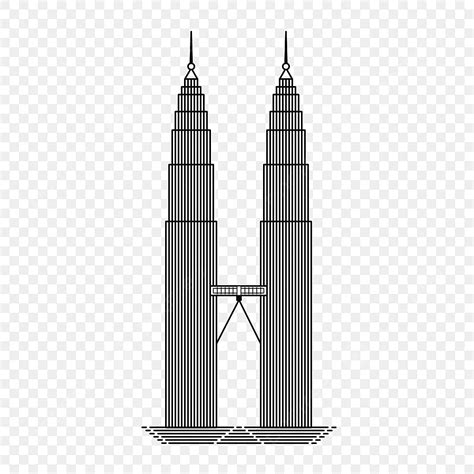 Vektor Menara Kembar Menara Petronas, Menara Clipart, Klcc, Vektor PNG Transparan Clipart dan ...