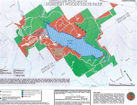 The new hunting map for Hueston... - Hueston Woods State Park