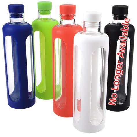 4imprint.ca: Glass Water Bottle with Silicone Sleeve - 20 oz. C114775