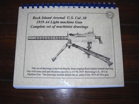 Browning 1919 A4 A6 Machine Gun Drawings set, NEW, includes 11 x 17 ...