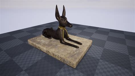 3D model Anubis jackal statue VR / AR / low-poly | CGTrader