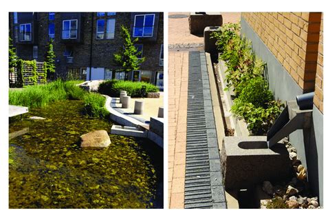 Sustainable urban drainage systems are integrated into the green spaces ...