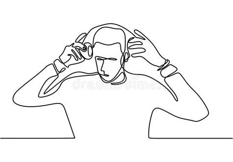 Man Hand Drawing Listening Music Headphones Stock Illustrations – 93 ...