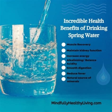 Health Benefits of Drinking Spring Water