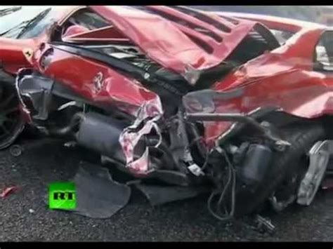 8 ferrari crash test - YouTube